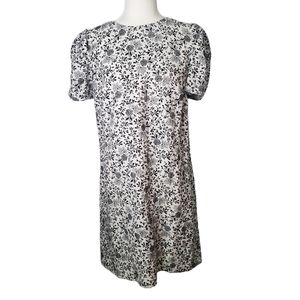 NWT Loft Floral Print Linen Blend Midi Dress Size 10